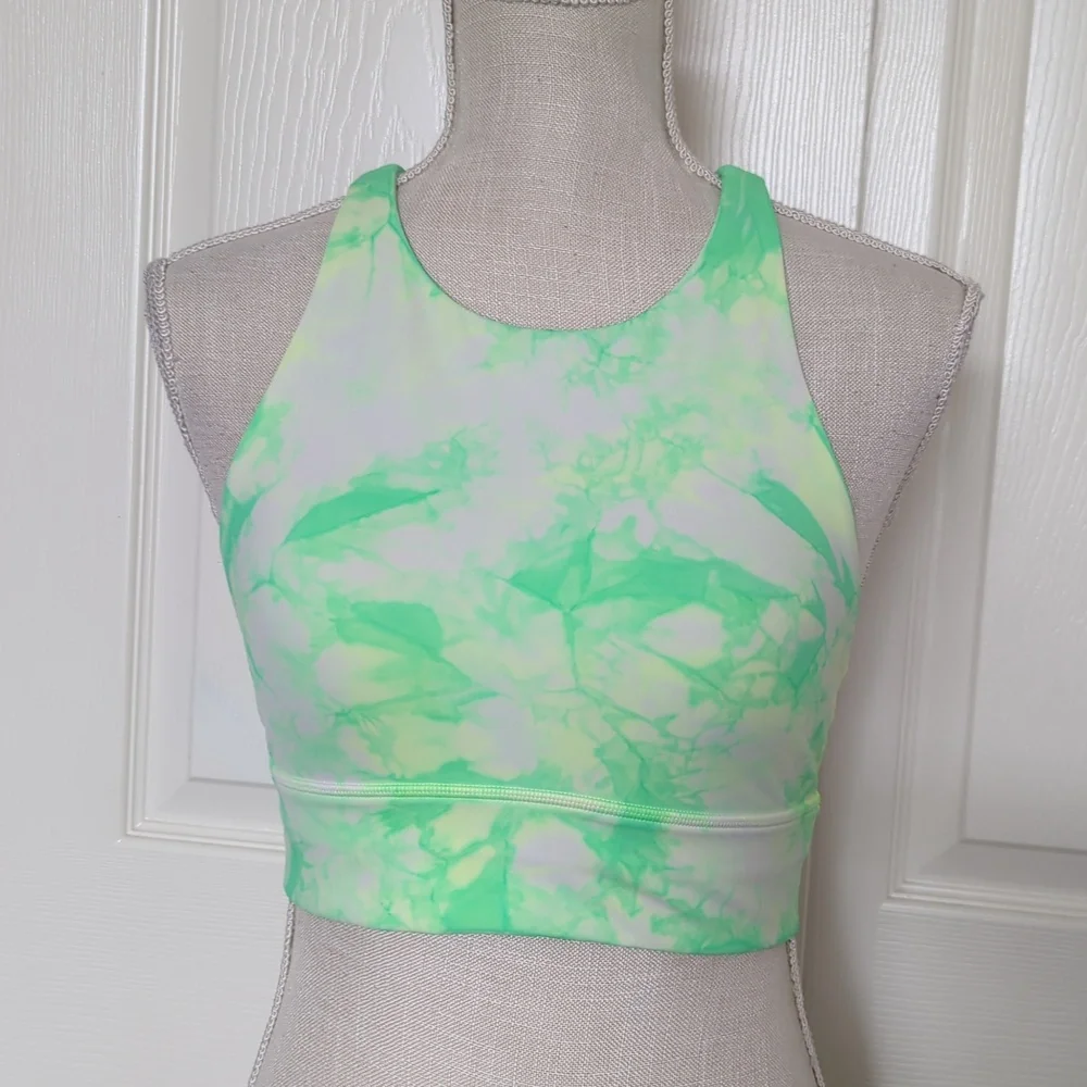 Lululemon Energy Bra High Neck Long Line Shibori *Medium Support B-D - Picture 4 of 9